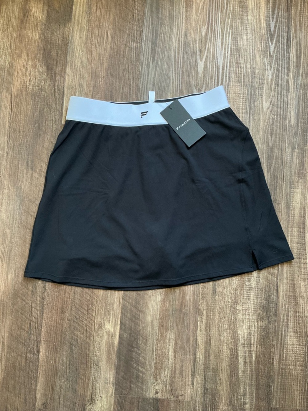 Fabletics Black Mini Skirt with Light Gray Waistband